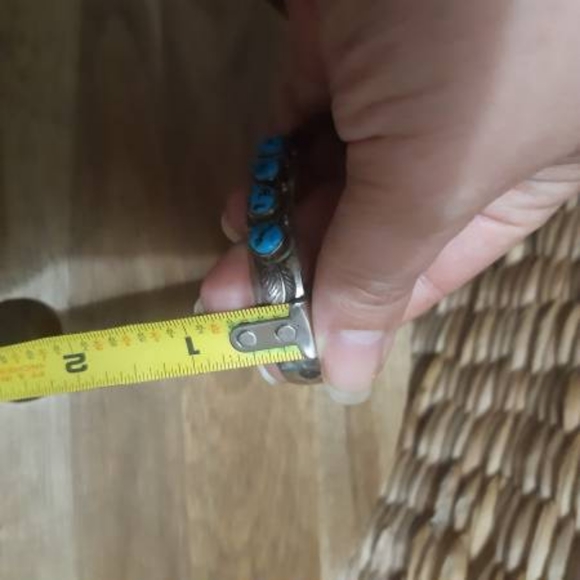 CROSS SOLD: Navajo Native American Turquoise Silver Bracelet - Picture 15 of 15